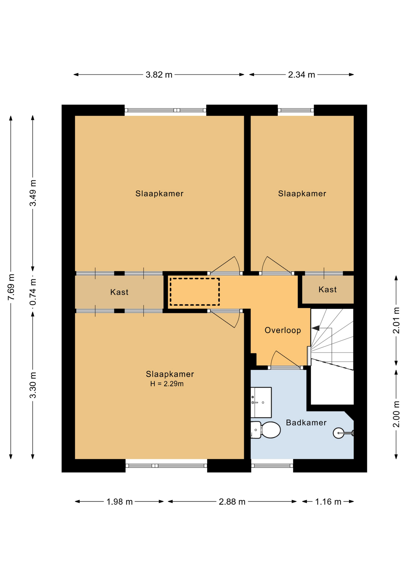 Markelo – J.C. Romijnlaan 44 – Plattegrond 2