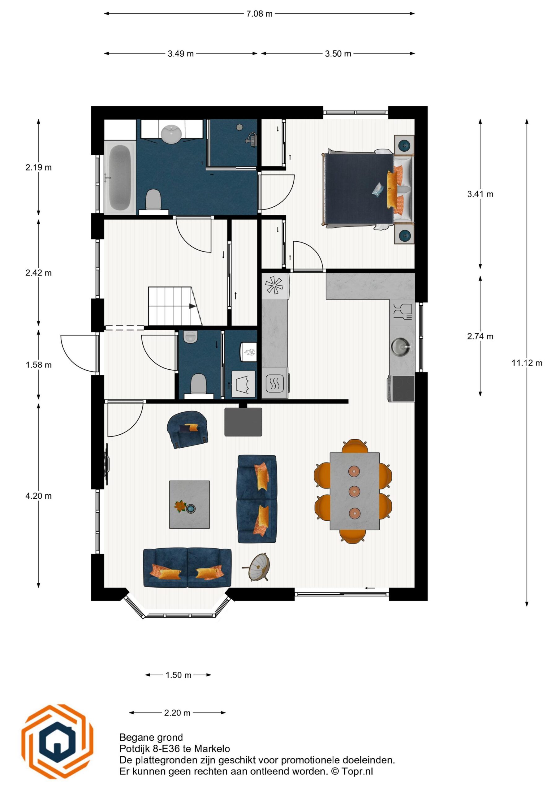 Markelo – Potdijk 8E36 – Plattegrond