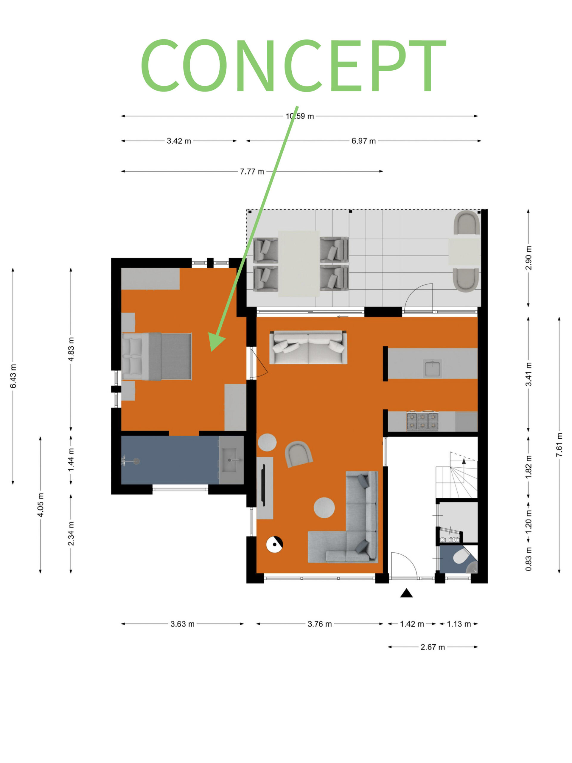 Markelo – Koekoekslaan 52 – Plattegrond 6