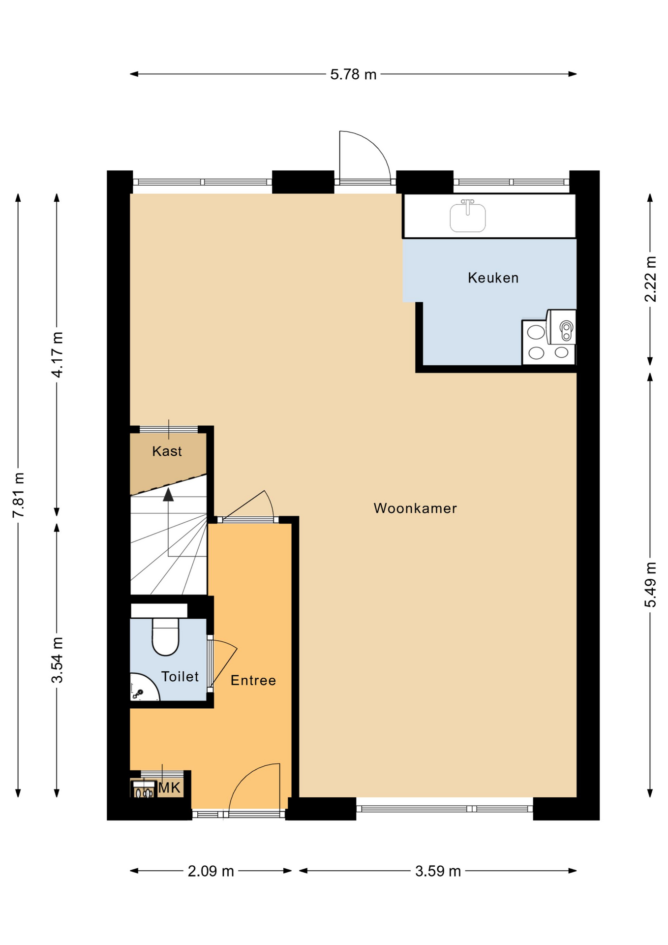 Goor – Pieter Langendijkstraat 25 – Plattegrond 2